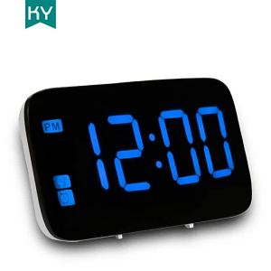 Đồng Hồ Báo Thức Sáng Tạo Bùng Nổ LED Đồng Hồ Báo Thức Kỹ Thuật Số Đầu Giường Im Lặng Màn Hình Lớn USB Giao Diện Đồng Hồ Điều Khiển Bằng Giọng Nói