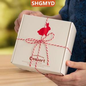 [COD] SHGMYD SPORTS สายคอตตอน100ม. x 2มม. สีแดงเขียวขาวป้ายแขวนคละสีเชือกเกลียวเชือกเส้นใหญ่ริบบิ้นห่อของขวัญแบบ DIY ตกแต่งวันคริสต์มาส