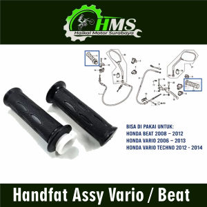 Handfat Assy Vario / Beat - Hanfat Handlegrip Handgrip Karet Pipa Gas Honda Vario Techno Spacy Karbu