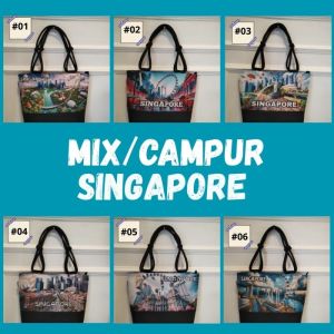 Tas Wanita Tote Bag - Souvenir Oleh-Oleh Singapore