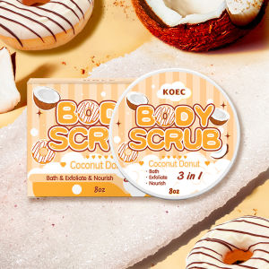KOEC Coconut body scrub nourishes the whole body removes keratosis pilaris and dead skin cleanses with long-lasting fragrance