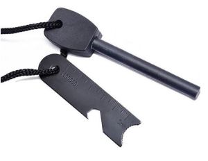 Outdoor Emergency Survival magnesium Fire Starter flint rod with ruler bottle opener multi-purpose for camping Hiking