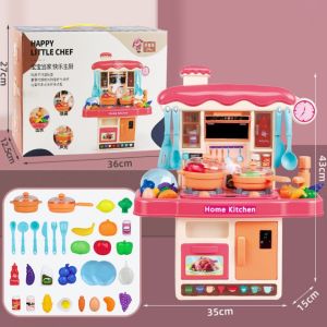 Hàng sẵn Bộ Đồ Chơi Nhà Bếp Có Bồn Rửa Chén Khói Âm Thanh Ánh Sáng Như Thật Bộ Đồ Chơi Mô Phỏng Nấu Ăn Nhà Bếp Cho Bé