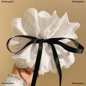 [COD] Modingdue French-style White Flower Lace Ponytail Hairpin For Women Girls Sweet Hair Claws Headwear Fashion Versatile Hair Accessories