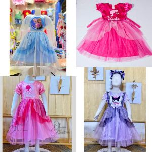 FREE BANDOO Dress Anak Perempuan Motif Kuromi Lengan Pendek Usia 3 - 8 Taahun Gaun Pesta Ulang Tahun Birthday Gift Dress Anak Lucu Cute Model Terbaru 2025 Warna Purple Ungu - COD
