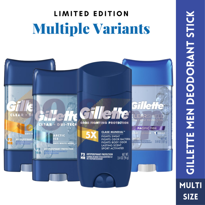 Gillette Antiperspirant Deodorant for Men, Clear Gel / Invisible Solid ...
