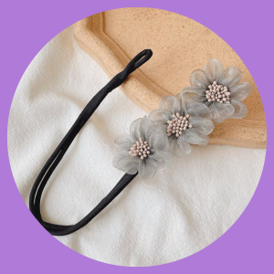 Dụng Cụ Búi Tóc Đính Hoa Vải Cho Nữ