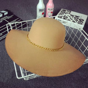 Mũ Dạ Nỉ Vành Rộng Phối Xích