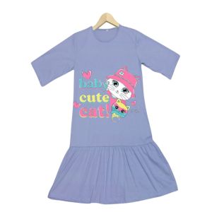 Dress basic tunic fashion anak perempuan 4-14 tahun//daster anak motif karakter