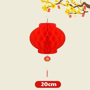 Set 10 Đèn Lồng Giấy Tổ Ong Chữ Phúc Đỏ | Decor Shop Khai Trương Tết | Size 25–40cm