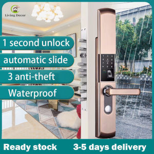 KASIDA bluetooth smart door lock main door with password fingerprint key smart lock anti theft smart door knob electronic door lock fingerprint door knob for home hotel bedroom fit right & left door