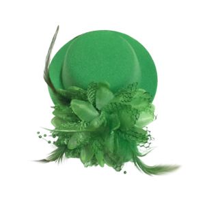 NALANILI 13cm Kids Fascinators Hats Hair Accessories Makeup Prom Flower Pillbox Hat Fashion Feathers tail Hats Party