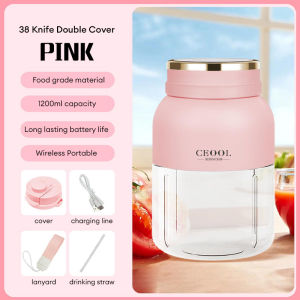 1200ML Portable Juicer Blender Mixer Wireless Juice Blender 2 in 1 USB Charging Fully Automatic Ice Crusher Cup 迷你榨汁机