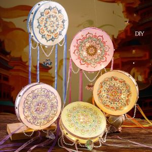 J2UQR3 กระเป๋าวัสดุ DIY โคมไฟเทศกาลกลางฤดูใบไม้ร่วง DIY วัฒนธรรมที่จับต้องไม่ได้ คู่มือการใช้งาน โคมไฟถ่ายภาพ Hanfu แบบพกพาได้ งานทำมือ โคมไฟส่องสว่างมือถือ ของเล่นเด็กเล่น