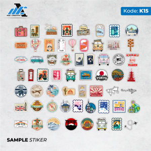 [  MAC ] 60 PCS STICKER TEMA PERJALANAN TRAVELLING TRAVEL LUCU AESTHETIC ANTI AIR UNTUK LAPTOP CASE TUMBLER KOPER HP - K15
