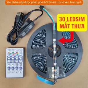 Dây Đèn LED USB 5050 30 - 60 LED Bluetooth DC 5V RGB Dài 1-10M Trang Trí Phòng / TV