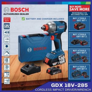 Bosch Impact Wrench Cordless HD-CORDLESS 18V GDX 18V-285 06019N21K2/06019N21L0 [Blue Power by ECL]