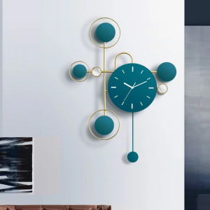 【Fans tone】 Luxury Nordic Creative Large Wall Clock Silent Non-Ticking Hanging Clock Modern Minimalism Design Art for Home Decor