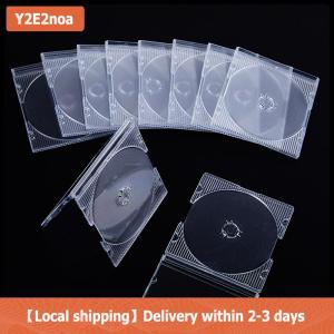 【Local shipping】 5 10pcs hộ gia đình tiêu chuẩn đĩa duy nhất hộp lưu trữ DVD trường hợp CD trường hợp rỗng rõ ràng nhựa CD trường hợp đĩa CD hộp