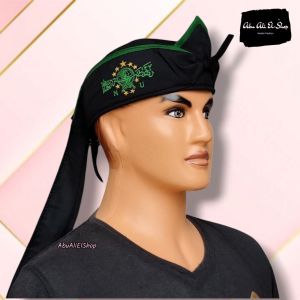 BLANGKON JAWA / IKET KEPALA SUNDA POLOS HITAM LOGO NU HIJAU MOTIF BATIK FULL BORDIR NAHDATUL ULAMA