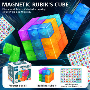NIKO Magnetic Building Blocks Magnetic Cube Puzzle Toys Early Educational Learning Toys Montessori Toys For Kids Boys Girls Birthday Gifts