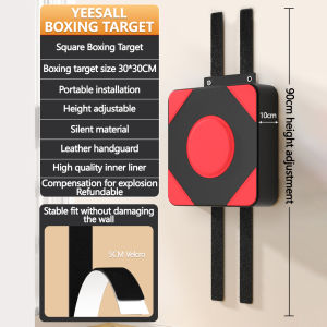 Wall Target Pad Boxing target Boxing Punch Taret Boxing target PU leather Height Adjustable wall punching pad Boxing punching target training sandbag punching bag Children and teenagers Training Sandbag Sports Dummy Bag Fighter Wall Punching Pad
