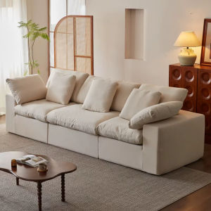 [PRE-ORDER] Italian Design Luxury Modular Sofa Set Contemporary Upholstered Fabric Armrests Foam Fill Upholstery Bean Bag Sofas