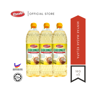 [BUNDLE DEAL] RASAKU Coconut Cooking Oil 1kg (3 bottles)