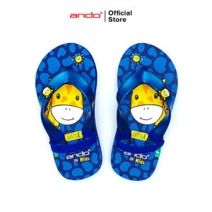 Ando Official Sandal Jepit Giraffe Anak (Balita) - Royal Blue