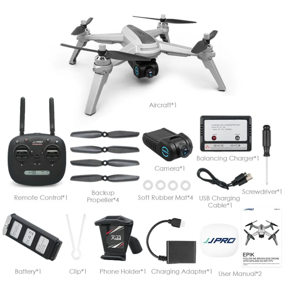 JDD【Available】【Fast delivery】JJRC JJPRO X5 5G WiFi FPV RC UAVs