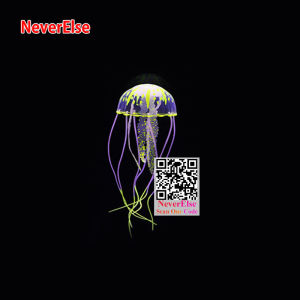 Aquarium Decoration Artificial Fluorescent Floating Jellyfish Beautiful colorful Jellyfish Aquarium Fishtank Decoration Ornament 3 kinds of Size Jellyfish Model Toy with suction cup sucker Aquarium Accessories Waterscape Landscape