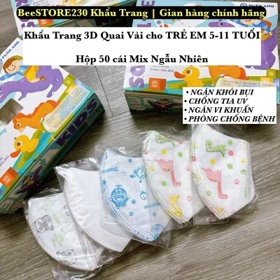 [SIÊU RẺ] Khẩu Trang 3D TAKIDS Hộp 50cái cho em bé 2-8 tuổi FORM Hoạ tiết siêu dễ thương