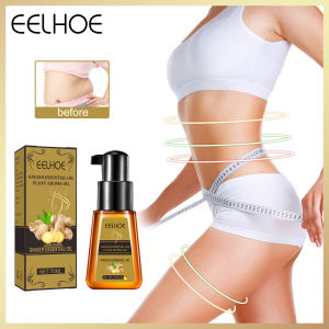 Eelhoe Ginger Body Sculpting Massage Essential Oil Lymphatic Drainage Therapy 70ml Natural Ginger Oil Lymphatic Drainage Therapy Anti Aging Plant Essential Oil Promote Metabolism Full Body Slim Massage Oils(70ml)