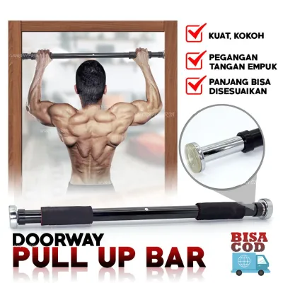 |BISA COD| Pull Up Bar / Door Chinning Bar / Iron Gym / Chin Up / Adjustable / Portable / Alat Fitness / Yoga / Tiang Pull up bukan speeds