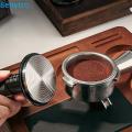CLARO SUS304 Dụng cụ nén cà phê cho máy pha cà phê Espresso có dấu hiệu Tự động phát hành Dụng cụ nén cà phê lò xo Chuyên nghiệp Tay cầm bằng gỗ óc chó Búa đập bột cà phê Pha cà phê. 