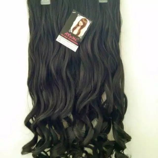 TEBEL%20AYUMI%20Hair%20clip%20rambut%20palsu%20wanita%20biglayer%20curly%20dan%20lurus%20PANJANG%2060CM%20%20hairklip%20sambungan%20berwarna%20Tebal%20extension%20asli%20-%20Image%205