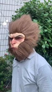 3D WuKong Mask Party Mask Black Myth Gokus Mask Halloween Mask Gaming Mask Monkey Mask WuKong Cosplay Mask for Man Boy