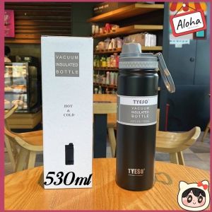 TYESOกระบอกน้ำ กระบอกน้ำเก็บอุณหภูมิ แก้วเก็บความเย็น กระบอกเก็บร้อนเย็น ขวดน้ำสแตนเลส ขวดน้ำเก็บเย็น ขนาด530ml/750ml
