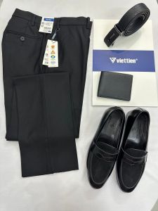 Quần tây (quần âu) Việt Tiến màu đen không ly/có ly - có size lớn
