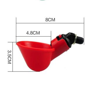 Chicken Water Drinkers Red or Yellow bowl (with nut included) 50pcs