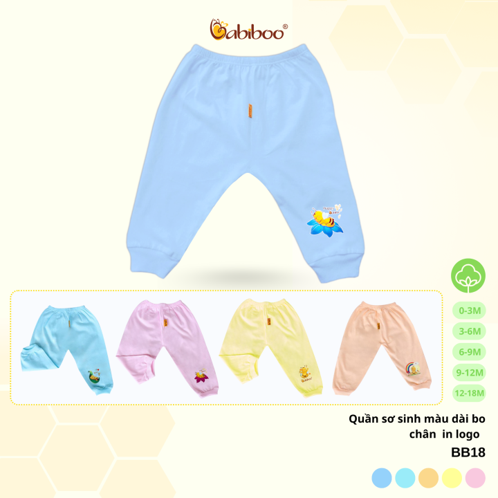 Quần dài cho bé trai, bé gái BABIBOO quần cotton mềm mại thân thiện với ...