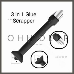 OHHDEER 3 in 1 Silicone Scraper Sealant Smooth Remover Caulking Finisher Smooth Grout Kit Floor Mould Removal Hand Tools