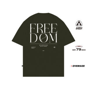 Aerostreet T Shirt Oversize Part of Free Hijau Army Kaos FADAA