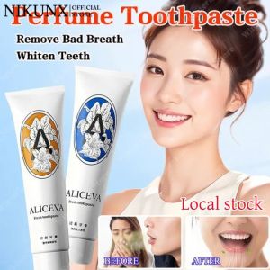 NIKUNX [Local Stock]Buy 1 Take 1 Perfume Toothpaste Breath Deodorant White Fragrant Mouth Toothpaste Reduce Yellowing Of