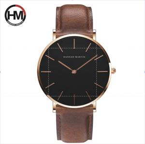 Jam Tangan Pria Hannah Martin Leather Kulit Analog Premium Anti Air 30 Meter CH02