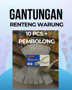 HARGA PROMO!!! 10 pcs GANTUNGAN WARUNG GANTUNGAN SNACK RENTENG GANTUNGAN JAJAN DISPLAY MINIMARKET PLUS PEMBOLONG SNACK