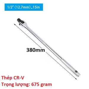 Cờ Lê Lắc Léo Đầu 1/2 Khớp Xoay 180 Độ Size 15 Inch Tương Đương Dài 38cm Thép CR-V Nguyên Khối Trọng Lượng 675g