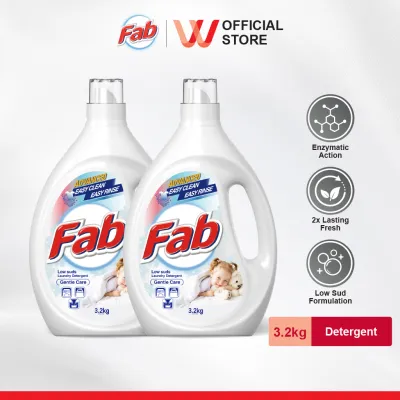 [TWIN PACK] Fab LOW SUDS Laundry Detergent Gentle Care 3.2kg
