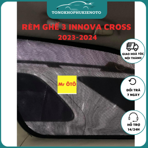 Rèm che nắng Toyota Innova Cross 20232024- Hàng Loại 1 Mr Ô Tô vải dày chống nắng tốt dễ lắp đặt vừa khít