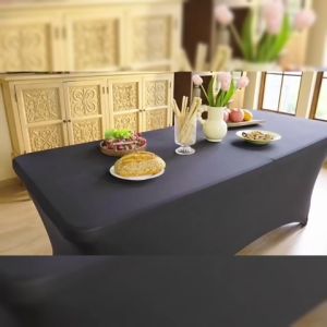 JIJI.SG Nida Banquet Table Cloth Elastic 4FT/5FT/6FT Machine Washable